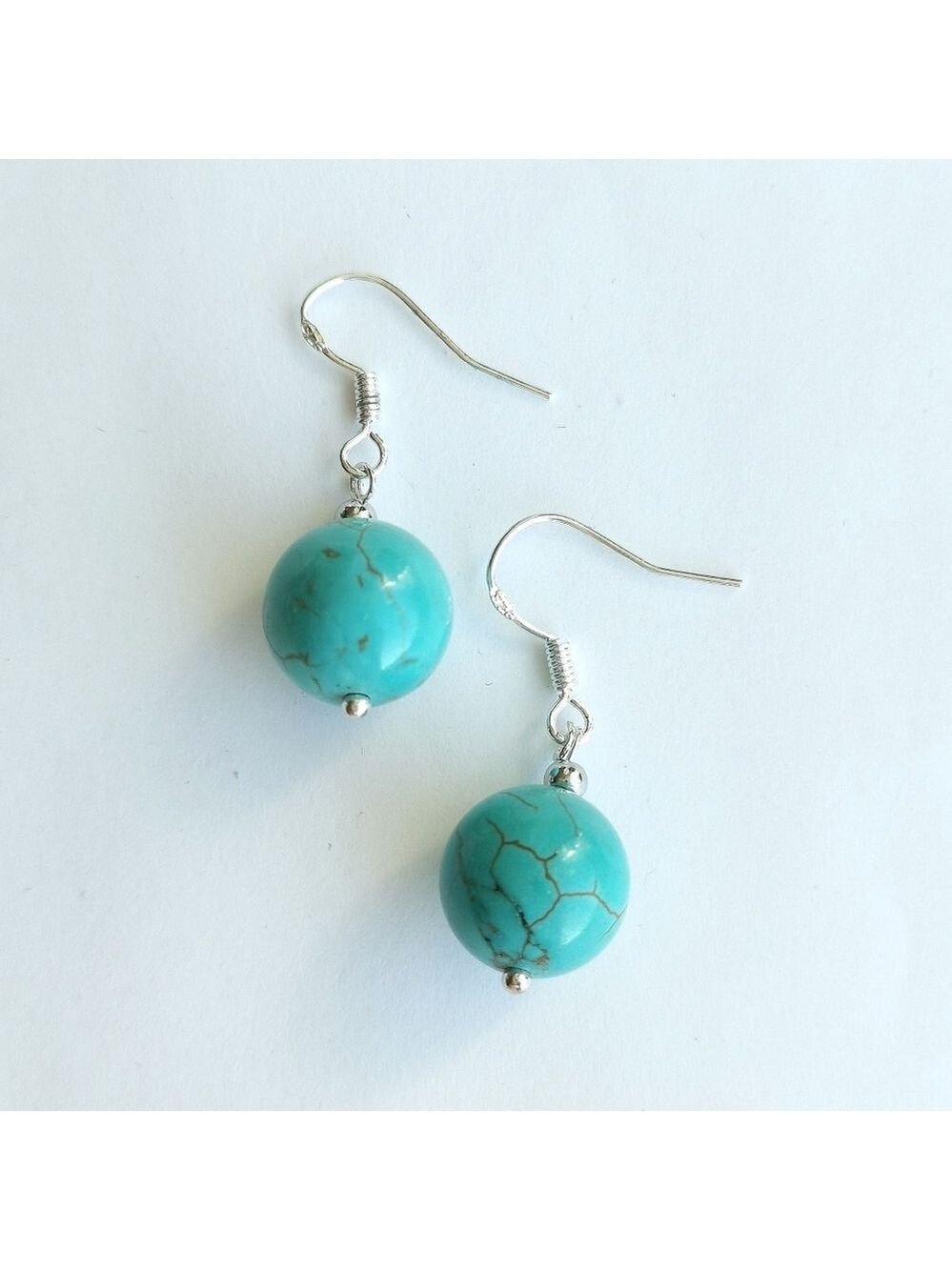 Turquoise drop earrings Sterling Silver hook 🆕